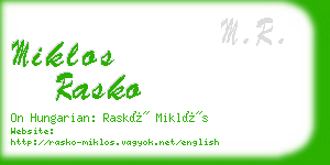 miklos rasko business card